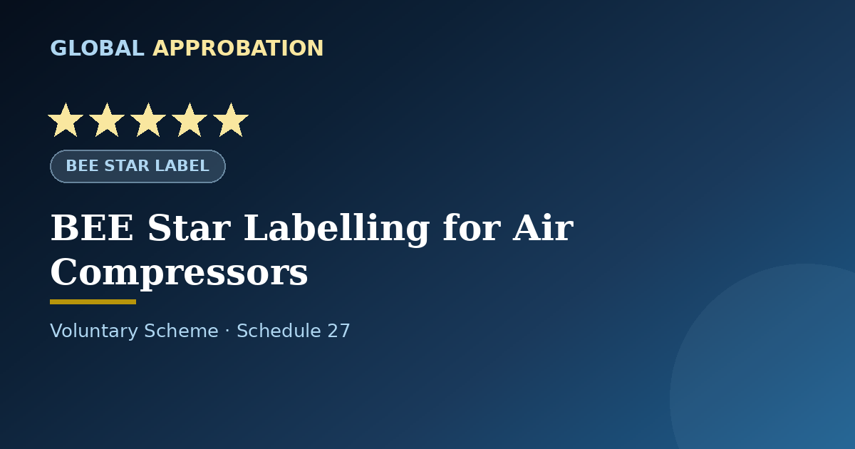 BEE Star Label for Air Compressors in India