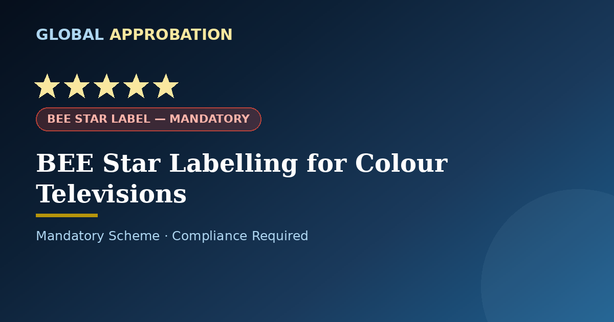 BEE Star Label for Colour Televisions