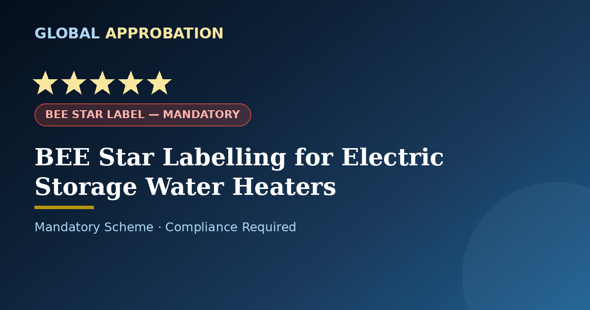 BEE Star Label for Electric Storage Water Heaters