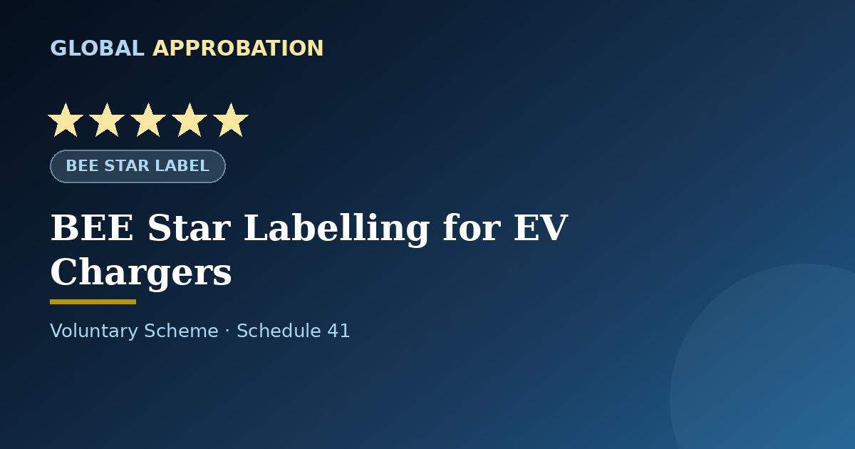 BEE Star Label for EV Chargers in India