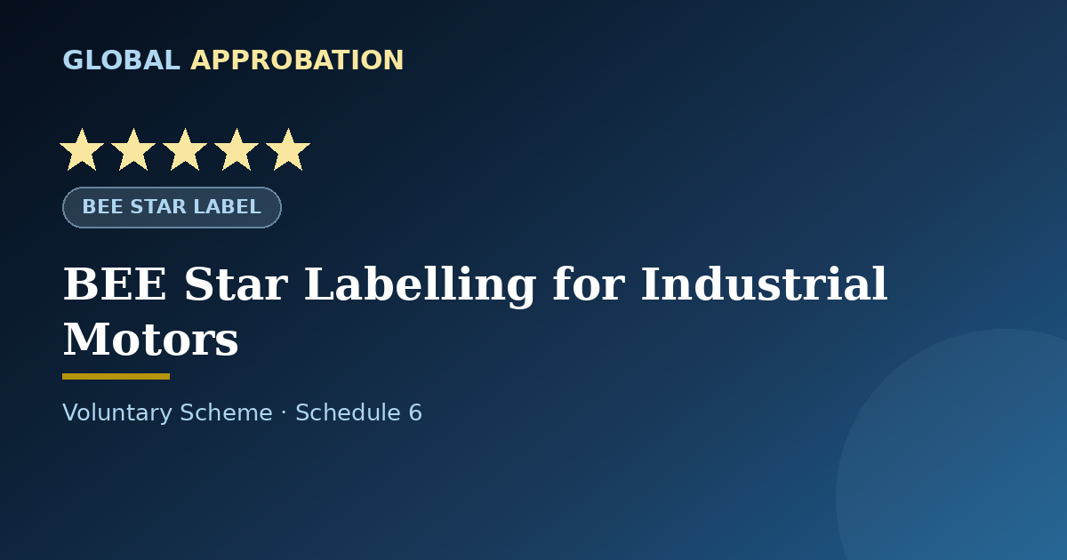 BEE Star Label for Industrial Motors in India