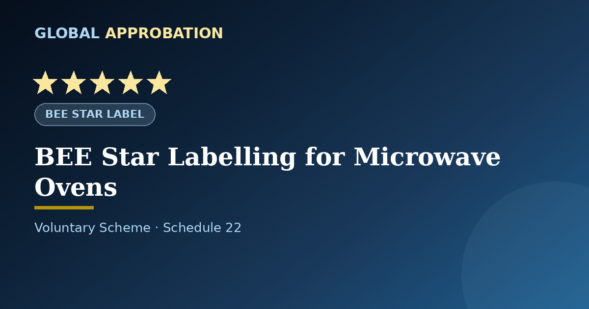 BEE Star Label for Microwave Ovens in India