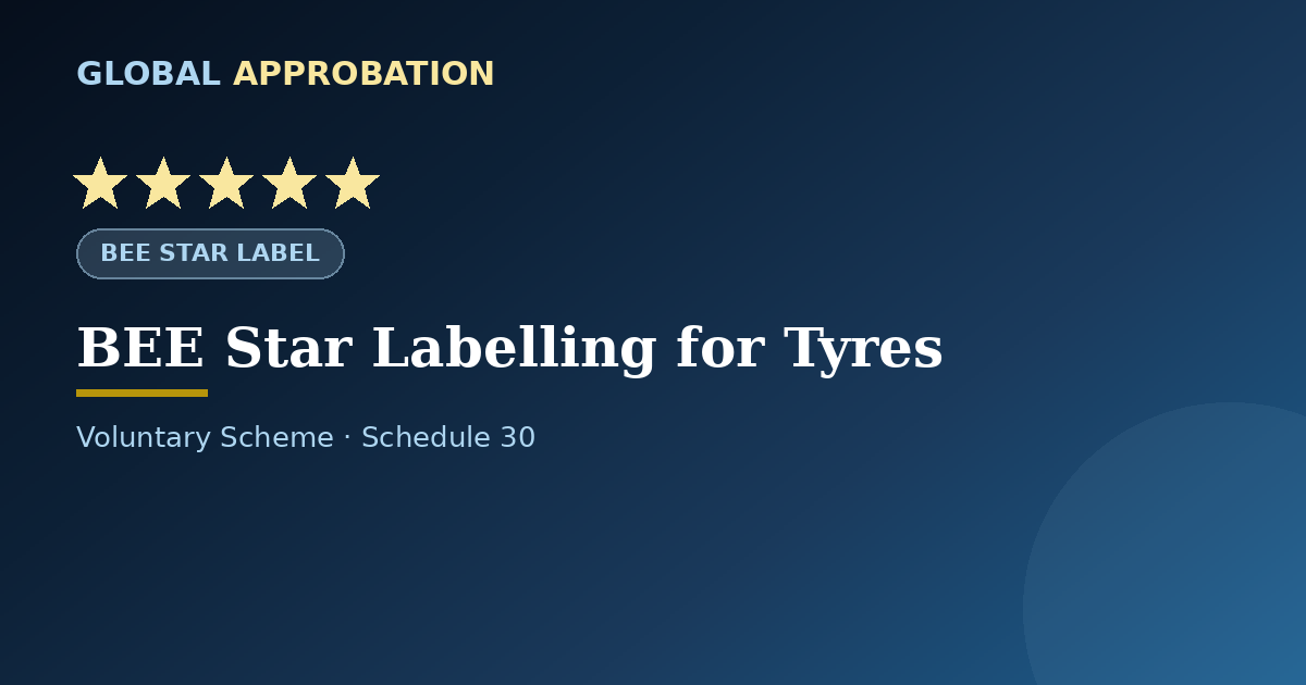 BEE Star Label for Tyres in India