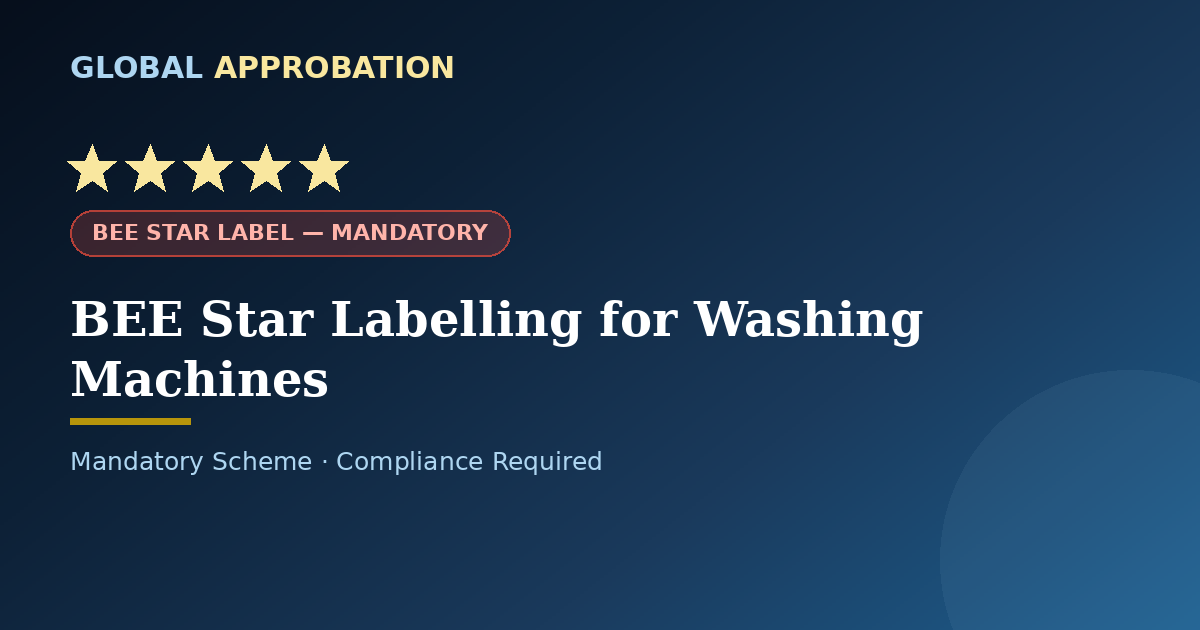 BEE Star Label for Washing Machines