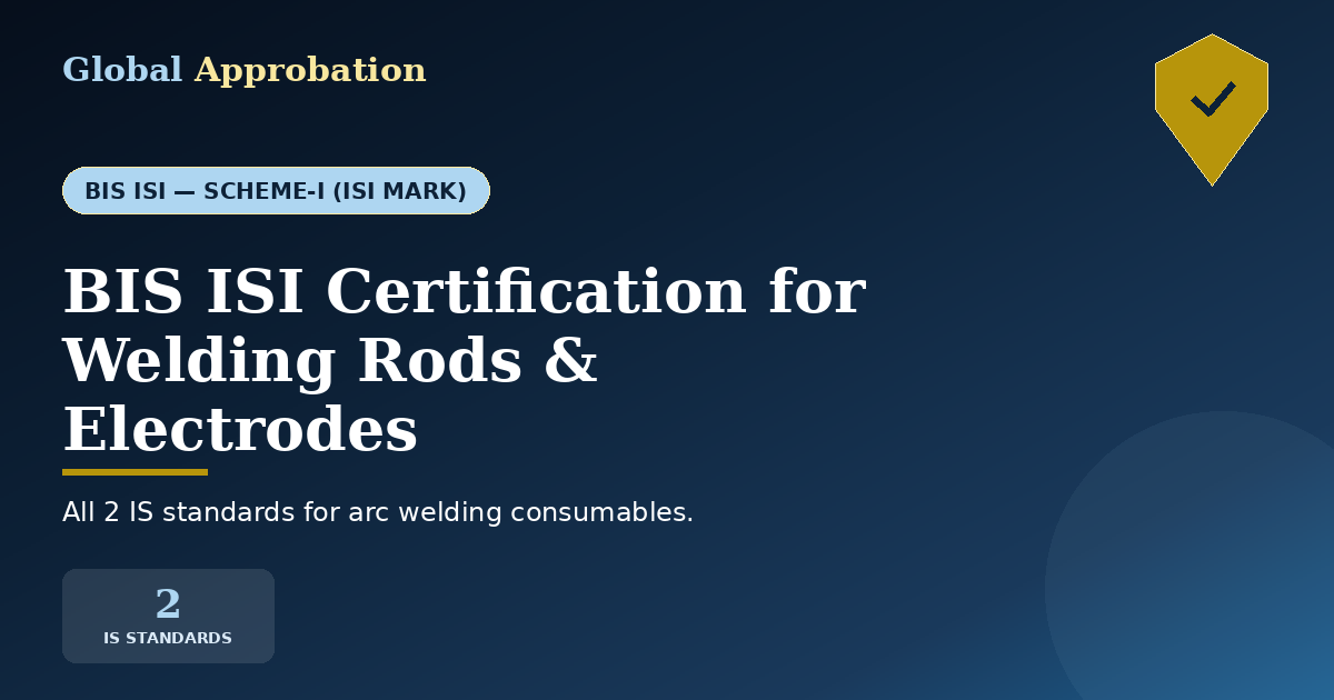 BIS ISI Certification for Welding Rods and Electrodes