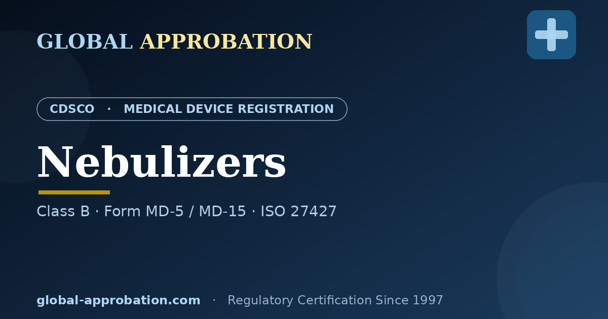 CDSCO Class B licence guide for nebulizers in India